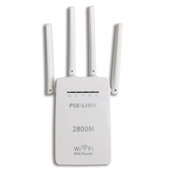 Repetidor Roteador AP de Sinal Wi-Fi 4 Antenas Pix-Link Wireless Menor preço em Repetidor Roteador AP de Sinal Wi-Fi 4 Antenas Pix-Link Wireless