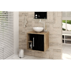 Gabinete P/Banheiro (Balcão C/cuba R30) Quadratta 50cm Menor preço em Gabinete P/Banheiro (Balcão C/cuba R30) Quadratta 50cm