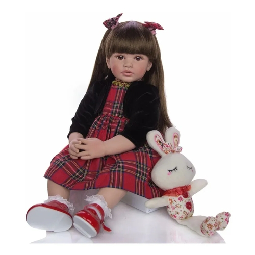 Boneca Bebe Reborn 60cm Princesa Vestido Menina Cabelo Longo Real em  Promoção na Americanas