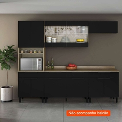 Cozinha Compacta Itamaxi 7 PT 1 GV Preta e Castanho Menor preço em Cozinha Compacta Itamaxi 7 PT 1 GV Preta e Castanho