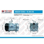 Compressor Modelo 7h15 8 Orelhas 12v Polia 2a 132mm Sucção E Descarga Trazeira Engate R134a Trator Massey Ferguson 6360 Oem 3782613m2