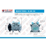 COMPRESSOR 7H15 12V POLIA 10PK SAIDA TRAZEIRA TRATOR CASE 205 MAQUINA NEW HOLLAND P7040 87709773