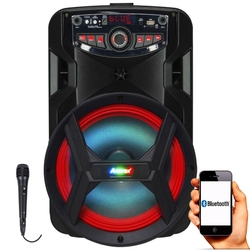 Caixa de Som Amplificada Amvox ACA 185 NEW X 180w Bluetooth, USB, Radio FM, Micro SD, TWS, Bateria Interna Com Microfone Menor preço em Caixa de Som Amplificada Amvox ACA 185 NEW X 180w Bluetooth, USB, Radio FM, Micro SD, TWS, Bateria Interna Com Microfone