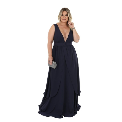 vestido de musseline plus size