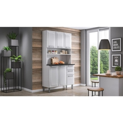 Kit Cozinha De Aço Regina 1,94x1,05m 6 Portas 2 Gavetas I3g2-105 Branco Itatiaia Menor preço em Kit Cozinha De Aço Regina 1,94x1,05m 6 Portas 2 Gavetas I3g2-105 Branco Itatiaia