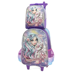 Kit Mochila De Rodinha Feminina La Fadine Unicornio Com Lancheira Luxcel Lilas 34012 é boa?