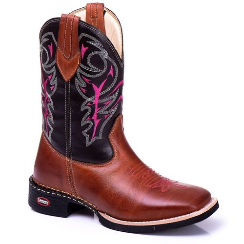 bota country masculina cano longo bico quadrado
