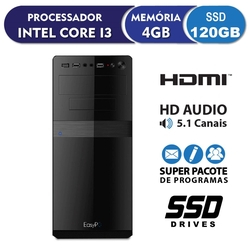 Computador Desktop EasyPC SSD Series Intel Core i3 4GB 120GB SSD HDMI FULL HD Menor preço em Computador Desktop EasyPC SSD Series Intel Core i3 4GB 120GB SSD HDMI FULL HD