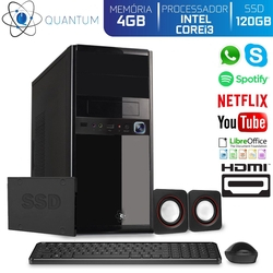 Computador Desktop Quantum Expert QE31011D Intel Core i3 3GHZ 4GB SSD 120GB Kit Multimídia HDMI Full HD é boa?