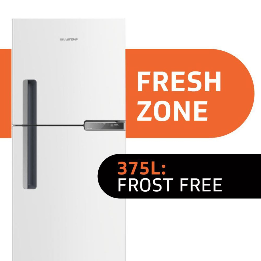 Geladeira / Refrigerador Brastemp Duplex BRM44 Frost Free 375 Litros - Branco - 110V