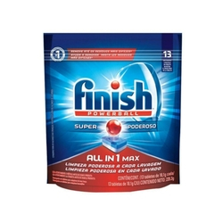 Lava-louças Detergente Finish Powerball All In One Max Menor preço em Lava-louças Detergente Finish Powerball All In One Max