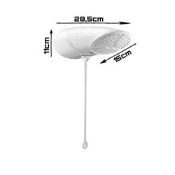 Chuveiro Lorenzetti Elétrico 220v/7500W Ducha Top Jet Multitemperatura Branco Menor preço em Chuveiro Lorenzetti Elétrico 220v/7500W Ducha Top Jet Multitemperatura Branco