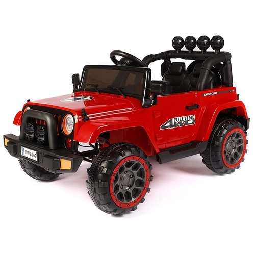 Carro Elétrico Infantil Jipe Vermelho 12V com 2 Lugares e Controle Remoto -  brink+