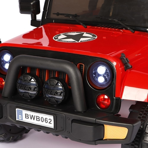 Carro Elétrico Infantil Jipe Power Vermelho 12V com 2 Lugares e