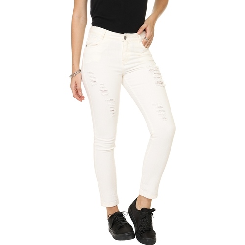 Qual o preço do(a)Calça Feminina Skinny White Denin Abertura Joelhooff White44 Calça Feminina Skinny White Denin Abertura Joelhooff White44