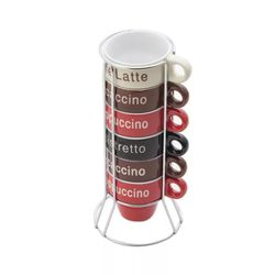 Conjunto de Xícaras para Café com Suporte Rojemac Names Porcelana 70Ml 6 Peças Menor preço em Conjunto de Xícaras para Café com Suporte Rojemac Names Porcelana 70Ml 6 Peças