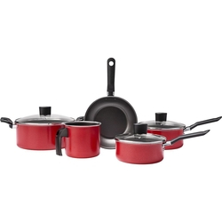 Conjunto de Panelas Antiaderente Vermelha 5 peças - La Cuisine By Brinox Menor preço em Conjunto de Panelas Antiaderente Vermelha 5 peças - La Cuisine By Brinox