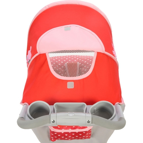 Carrinho de bebê com berço voyage fit rosa puppy reclinável Outlet