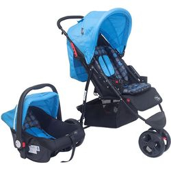 Carrinho Travel System Urban Azul - Baby Style Menor preço em Carrinho Travel System Urban Azul - Baby Style