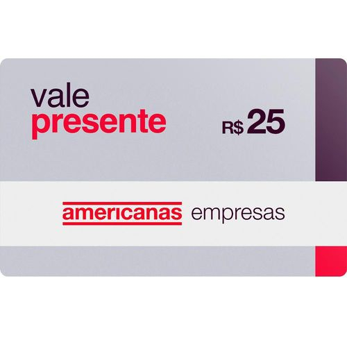 Vale Presente Americanas Empresas - R$ 25 (Virtual)