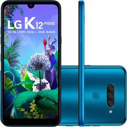 Smartphone LG K12 Prime Android 9.0 (Pie) Tela 6.2" Octa Core 2.0GHz 64GB 4G Câmera 16MP + 2MP + W5MP - Azul Menor preço em Smartphone LG K12 Prime Android 9.0 (Pie) Tela 6.2" Octa Core 2.0GHz 64GB 4G Câmera 16MP + 2MP + W5MP - Azul