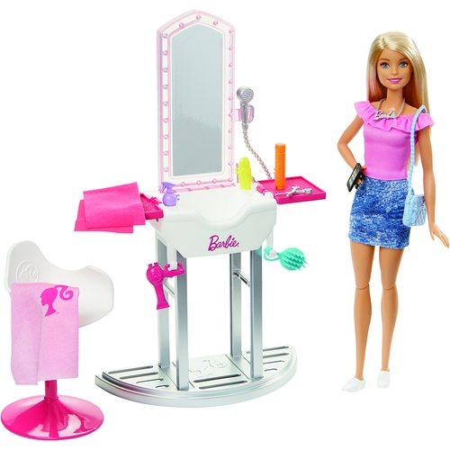 Conjunto Salão De Beleza Boneca Barbie Articulada Original