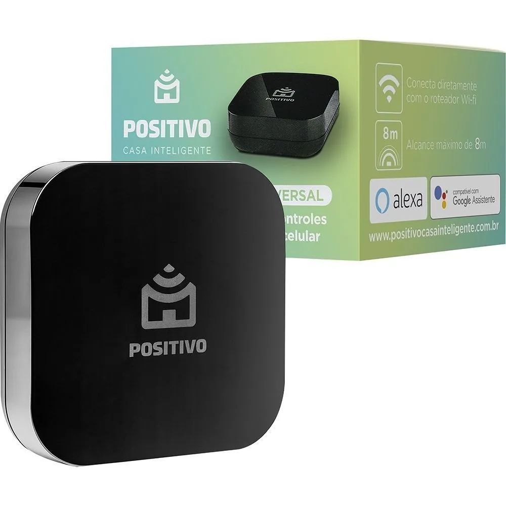[50% de Cashback] Smart Controle Universal Wi-Fi Positivo Casa Inteligente All-in-One Infravermelho Rede 2.4 GHz Bivolt