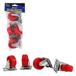 Kit Rodizio Giratorio Vermelho 7,5x5x4,6cm com 4 Pecas é ruim? Kit Rodizio Giratorio Vermelho 7,5x5x4,6cm com 4 Pecas é boa?