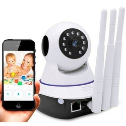 Câmera Ip Noturna Segurança Espiã 720p HD Audio Led Wifi Wireless 3g Sensor Infravermelho 3 Antenas Menor preço em Câmera Ip Noturna Segurança Espiã 720p HD Audio Led Wifi Wireless 3g Sensor Infravermelho 3 Antenas