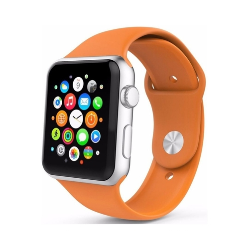 Pulseira Esporte De Silicone Para Apple Watch De 42mm E 44mm Laranja Nas Americanas