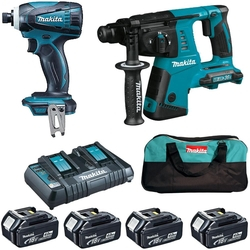 Martelete + Parafusadeira Furadeira De Impacto A Bateria - Dlx2071pm Makita Menor preço em Martelete + Parafusadeira Furadeira De Impacto A Bateria - Dlx2071pm Makita