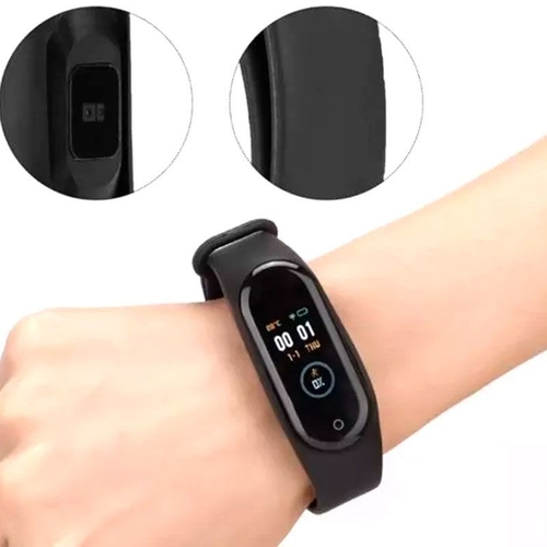 pulseira relógio inteligente smart m4 monitor cardíaco