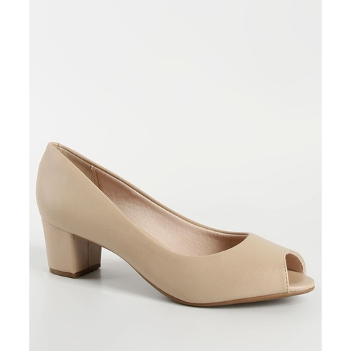 peep toe beira rio salto baixo