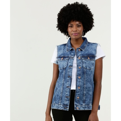 colete jeans marisa