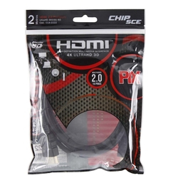Cabo HDMI 2.0 - 4K, ULTRA HD, 3D, 19 Pinos - 2 Metros Polybag Menor preço em Cabo HDMI 2.0 - 4K, ULTRA HD, 3D, 19 Pinos - 2 Metros Polybag