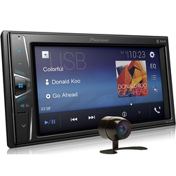 Kit Central Multimidia MVH-G218BT Pioneer 2Din 6,2" Touch BT USB AUX + Câmera de Ré Menor preço em Kit Central Multimidia MVH-G218BT Pioneer 2Din 6,2" Touch BT USB AUX + Câmera de Ré