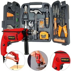 Kit Furadeira de Impacto 500W 13mm 1/2" e Maleta 129 de ferramentas chaves e bits é boa?