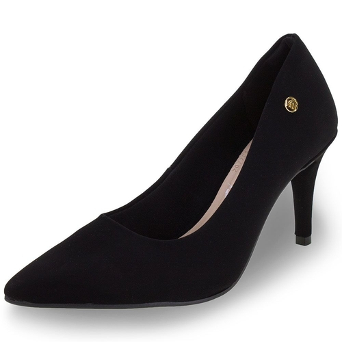 scarpin preto de camurça