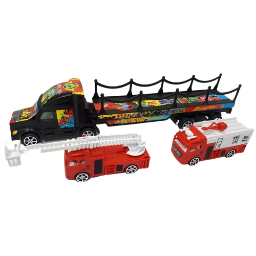 Kit 2 Cegonheira Truck Carreta Caminhão Brinquedo Com 8 Carros