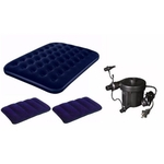 Colchão Inflável Casal Bestway + Bomba de Inflar Elétrica 220v + 02 Travesseiros