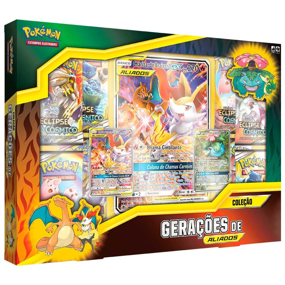 Box Pokemon Reshiram e Charizard gx Aliados em Promoção na Americanas