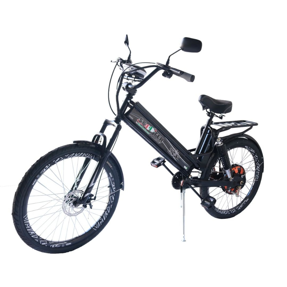 Bicicleta Elétrica Scooter Brasil 800W Aro 26 Garfo Fixo Com