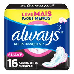 Absorvente Always Noites Tranquilas Suave com Abas 32 Unidades Menor preço em Absorvente Always Noites Tranquilas Suave com Abas 32 Unidades