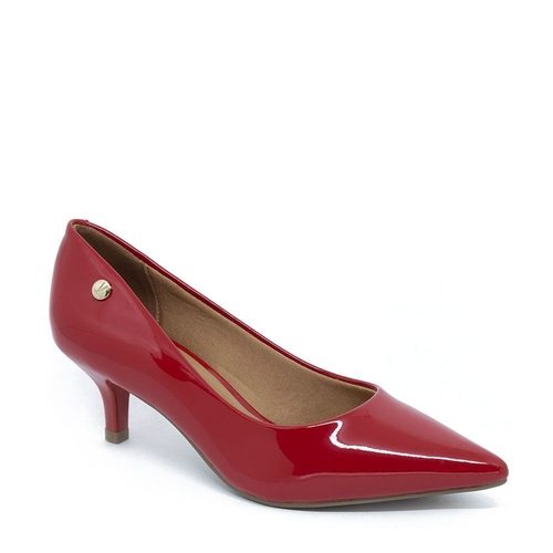 scarpin vizzano vermelho salto baixo