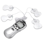 Massageador Eletrico Digital para Dores e Tensao Muscular Acupuntura Fisioterapia LCD com 4 Eletrodo