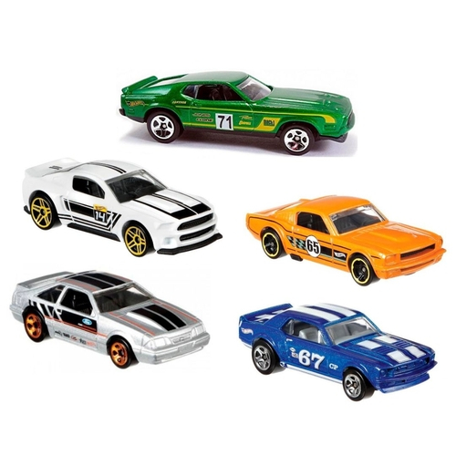 Carrinhos Hot Wheels Ford Mustang c/ 5 Carros - Mattel - Kidverte