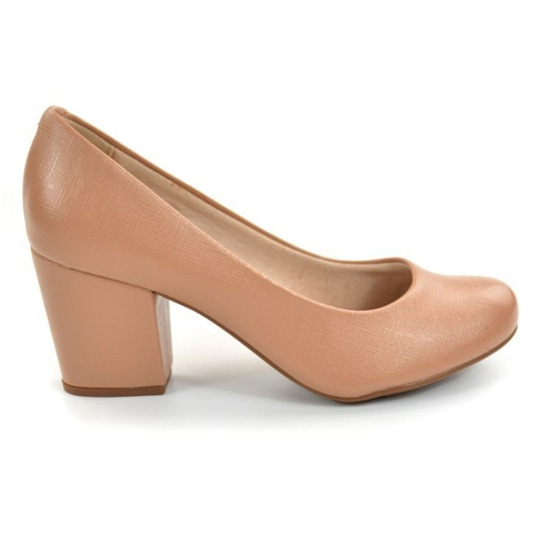 sapato nude verniz