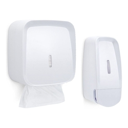 Kit Saboneteira E Toalheiro Papel Toalha Invoq Premisse Branco Menor preço em Kit Saboneteira E Toalheiro Papel Toalha Invoq Premisse Branco
