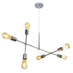 Lustre Pendente Sputnik Prata Assimétrico Gun Fio Regulável Menor preço em Lustre Pendente Sputnik Prata Assimétrico Gun Fio Regulável