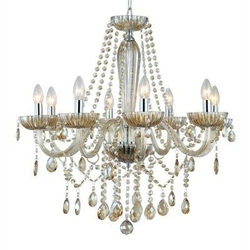 LUSTRE ANJOU CHAMPAGNE E CROMADO ø68X68CM BELLA JF018A Menor preço em LUSTRE ANJOU CHAMPAGNE E CROMADO ø68X68CM BELLA JF018A